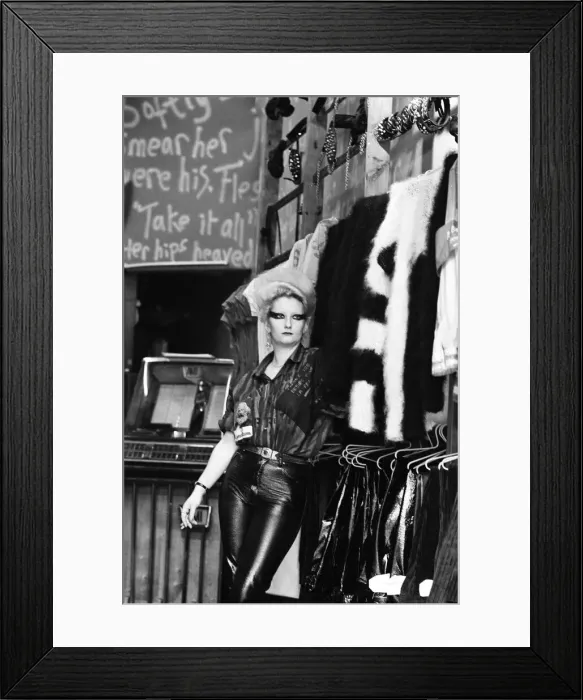Framed Print : Queen of Punk Rockers, Pamela Rooke aka Jordan at Sex'shop on the Kings Road Framed Print : Queen of Punk Rockers, Pamela Rooke aka Jordan at Sex'shop on the Kings Road