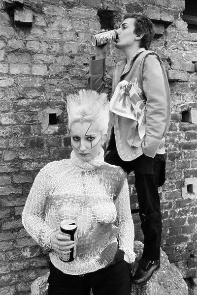 Punk fashions for him and her from Seditionaries, Kings Road, London
