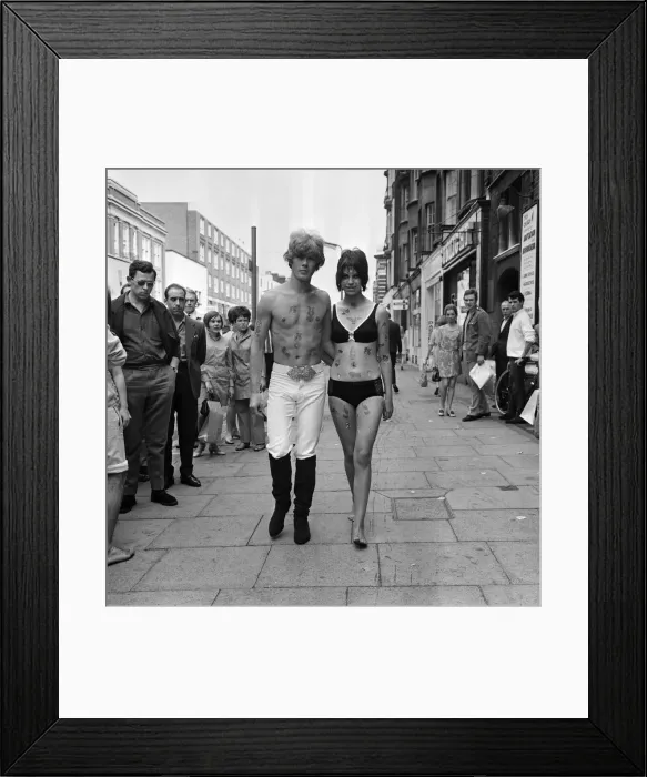Framed Print : Models wearing tattoo transfers. 1967 Framed Print : Models wearing tattoo transfers. 1967