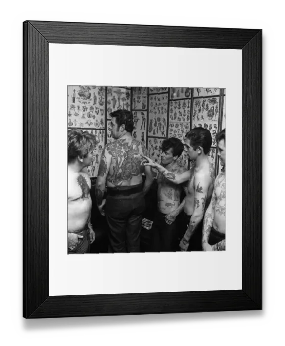 Framed Print : Members of a tattoo club. 23rd October 1965 Framed Print : Members of a tattoo club. 23rd October 1965