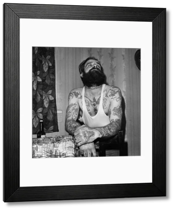 Framed Print : Do it yourself tattoo kit. Tattooist Jack Zeek. 1967 Framed Print : Do it yourself tattoo kit. Tattooist Jack Zeek. 1967