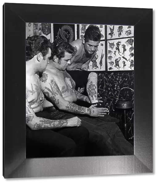 Members of a tattoo club. 23rd October 1965