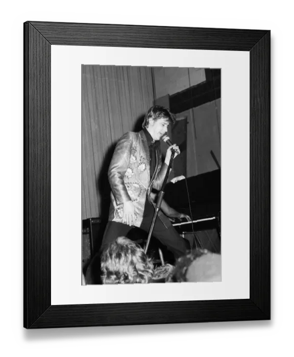 Framed Print : Bill Haley & The Comets in concert. Shakin Stevens performing on stage Framed Print : Bill Haley & The Comets in concert. Shakin Stevens performing on stage