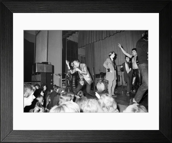 Framed Print : Bill Haley & The Comets in concert. Shakin Stevens performing on stage Framed Print : Bill Haley & The Comets in concert. Shakin Stevens performing on stage