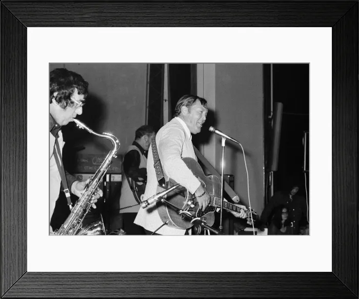 Framed Print : Bill Haley & The Comets in concert. 1st March 1974 Framed Print : Bill Haley & The Comets in concert. 1st March 1974