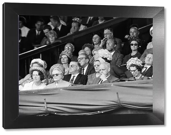 Wimbledon Championships. The Royal Box, amongst those viewing was Lady Churchill