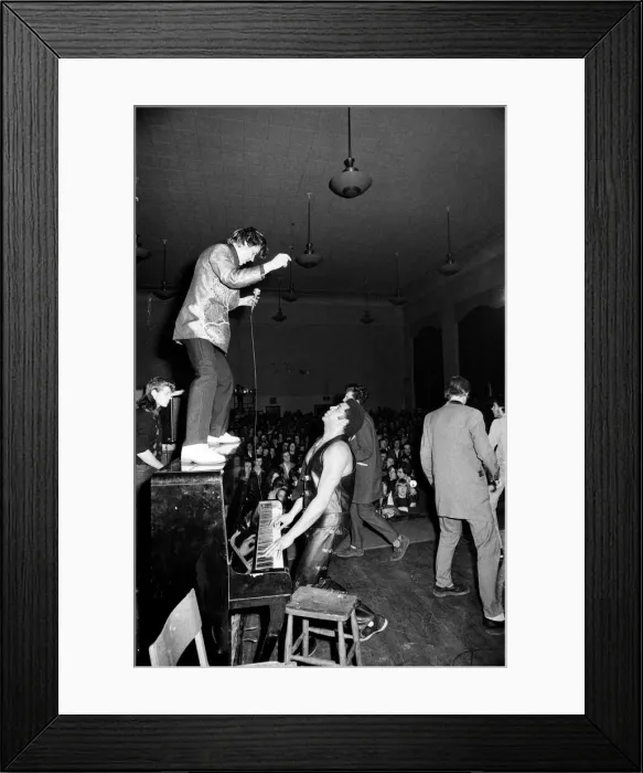 Framed Print : Bill Haley & The Comets in concert. Shakin Stevens performing on stage Framed Print : Bill Haley & The Comets in concert. Shakin Stevens performing on stage