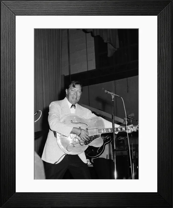 Framed Print : Bill Haley & The Comets in concert. 1st March 1974 Framed Print : Bill Haley & The Comets in concert. 1st March 1974