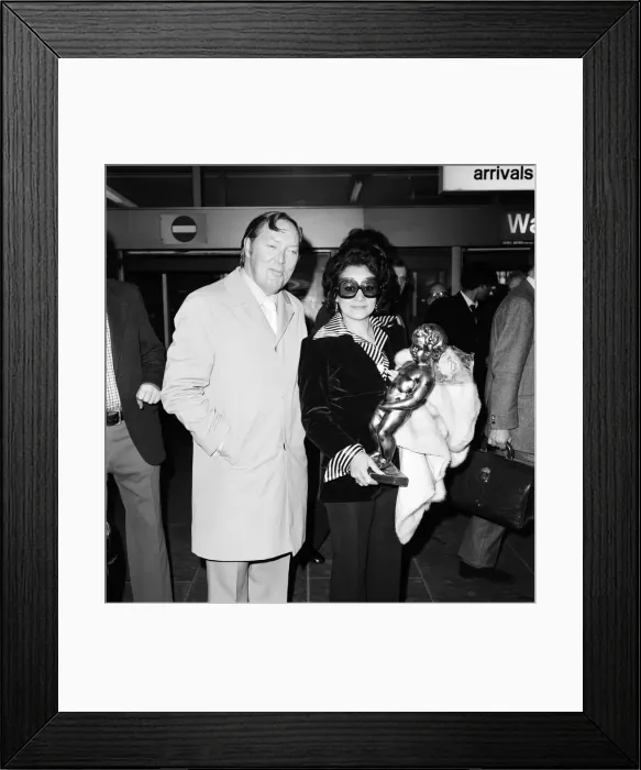 Framed Print : Bill Haley and his wife Martha arrive at Heathrow Airport. 15th May 1974 Framed Print : Bill Haley and his wife Martha arrive at Heathrow Airport. 15th May 1974