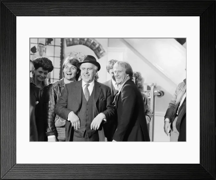 Framed Print : Behind the scenes filming of Minder, a British comedy drama TV Series set in the London Framed Print : Behind the scenes filming of Minder, a British comedy drama TV Series set in the London