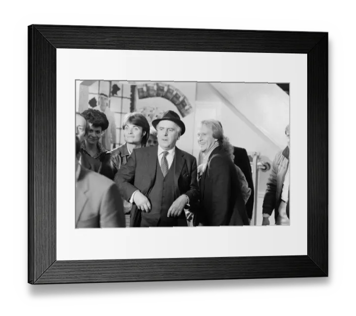 Framed Print : Behind the scenes filming of Minder, a British comedy drama TV Series set in the London