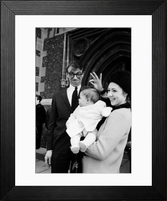 Framed Print : Maxwell, the son of Roy Hudd and his wife Ann, is christened at Croydon Parish Church Framed Print : Maxwell, the son of Roy Hudd and his wife Ann, is christened at Croydon Parish Church