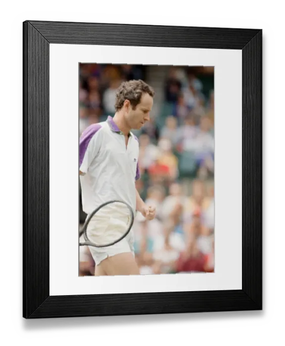 Framed Print : John McEnroe v Andre Agassi, Wimbledon Mens Semi-Final, Lawn Tennis Club, Wimbledon