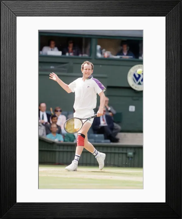 Framed Print : John McEnroe v Andre Agassi, Wimbledon Mens Semi-Final, Lawn Tennis Club, Wimbledon Framed Print : John McEnroe v Andre Agassi, Wimbledon Mens Semi-Final, Lawn Tennis Club, Wimbledon