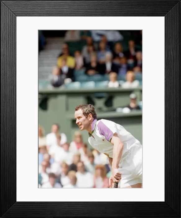 Framed Print : John McEnroe v Andre Agassi, Wimbledon Mens Semi-Final, Lawn Tennis Club, Wimbledon Framed Print : John McEnroe v Andre Agassi, Wimbledon Mens Semi-Final, Lawn Tennis Club, Wimbledon