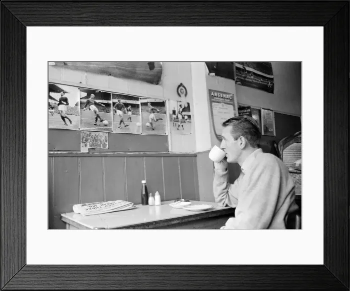 Framed Print : George Eastham, who completed a move from Arsenal to Stoke City Football Club in