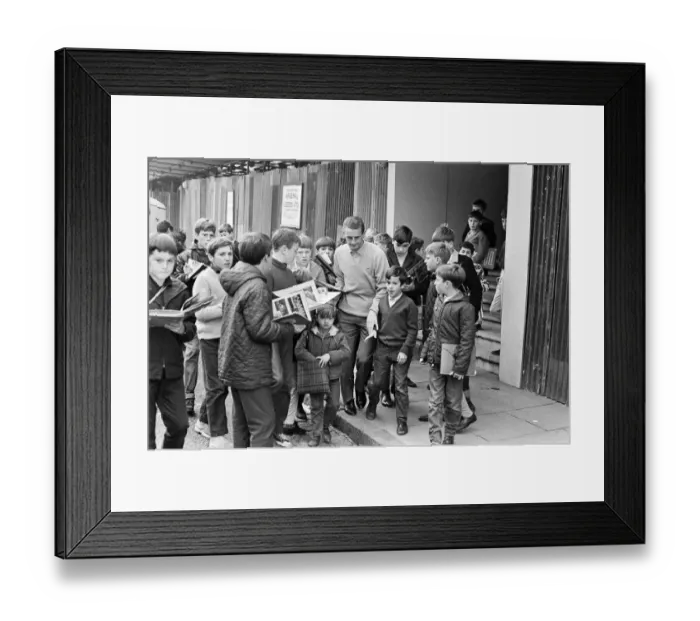 Framed Print : George Eastham, who completed a move from Arsenal to Stoke City Football Club in
