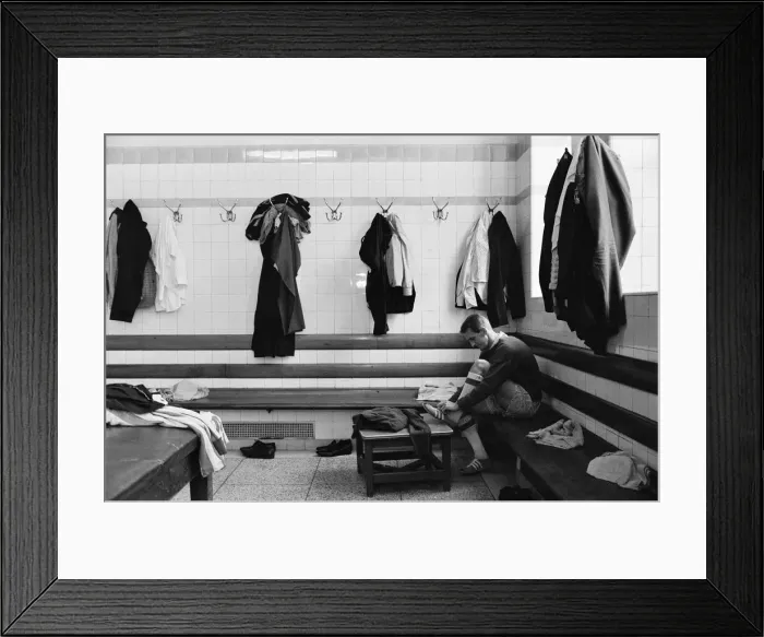 Framed Print : George Eastham, who completed a move from Arsenal to Stoke City Football Club in