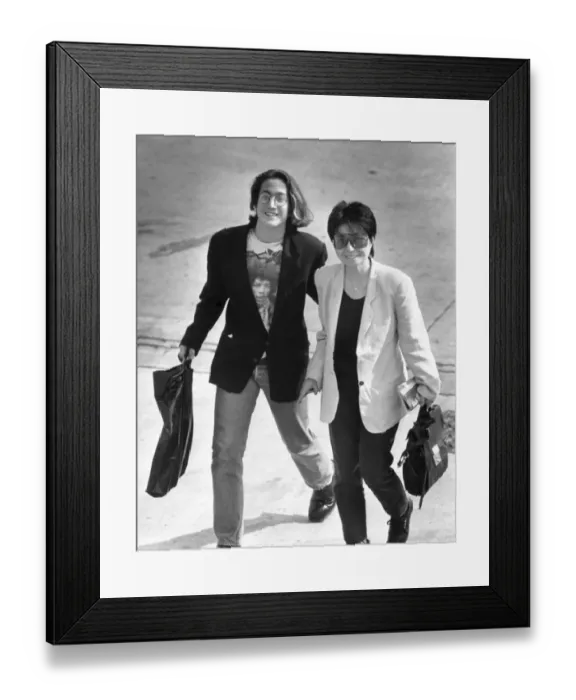 Framed Print : Yoko Ono and her son Sean Lennon arrive at Liverpool Airport Framed Print : Yoko Ono and her son Sean Lennon arrive at Liverpool Airport