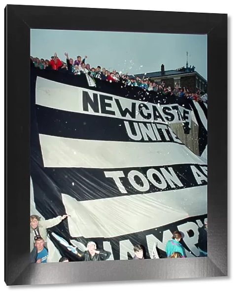 Newcastle United celebrations as they win the League Division 1