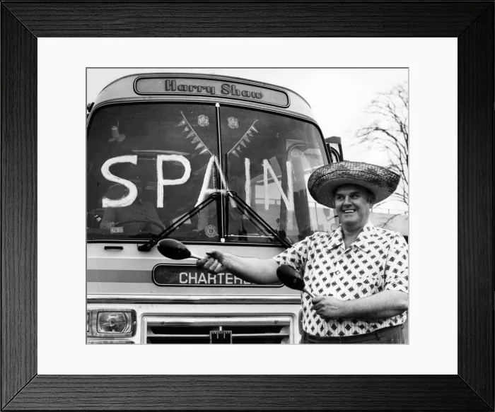 Framed Print : Viva Espana! That is the cry from Coventry coach firm boss Harry Shaw Framed Print : Viva Espana! That is the cry from Coventry coach firm boss Harry Shaw