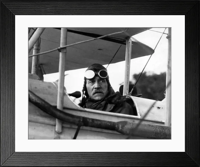 Framed Print : Mr Ramsay MacDonald in the aeroplane in which he flew to London on urgent State business Framed Print : Mr Ramsay MacDonald in the aeroplane in which he flew to London on urgent State business