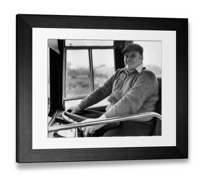 Framed Print : Coventry coach operator Harry Shaw. 5th August 1980 Framed Print : Coventry coach operator Harry Shaw. 5th August 1980