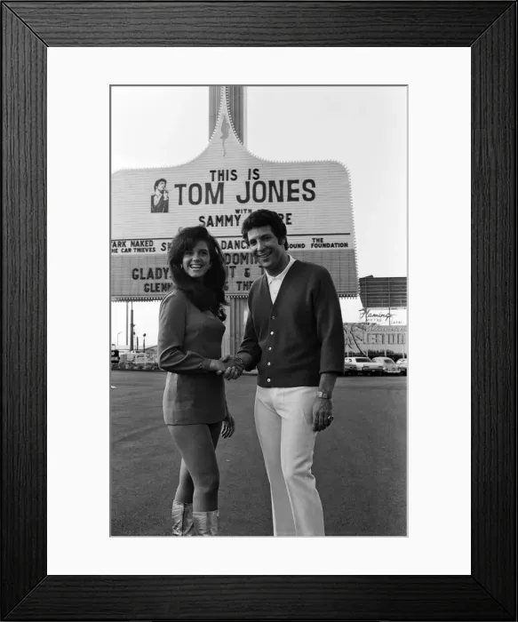 Framed Print : Tom Jones on his American tour, opened at the Flamingo Hotel, Las Vegas