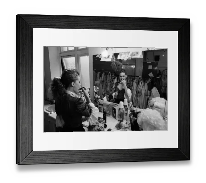 Framed Print : Backstage at the Empire Theatre, Liverpool, during the Cinderella pantomime