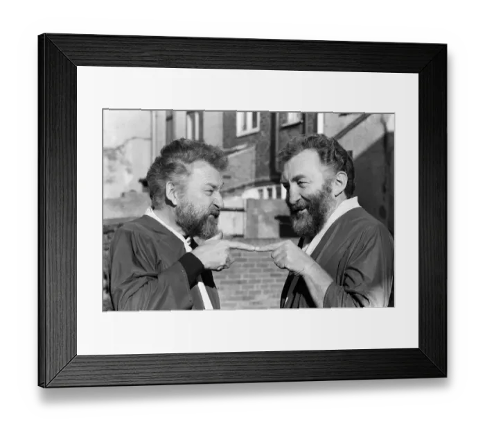 Framed Print : David Bellamy pictured with his brother Gervais. November 1978