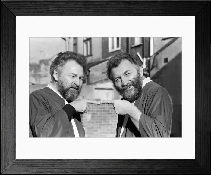 Framed Print : David Bellamy pictured with his brother Gervais. November 1978