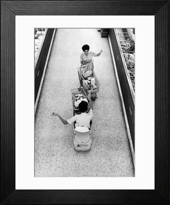 Framed Print : Motorised Shopping Basket September 1961 The world Framed Print : Motorised Shopping Basket September 1961 The world