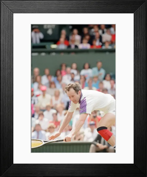 Framed Print : John McEnroe v Andre Agassi, Wimbledon Mens Semi-Final, Lawn Tennis Club, Wimbledon Framed Print : John McEnroe v Andre Agassi, Wimbledon Mens Semi-Final, Lawn Tennis Club, Wimbledon