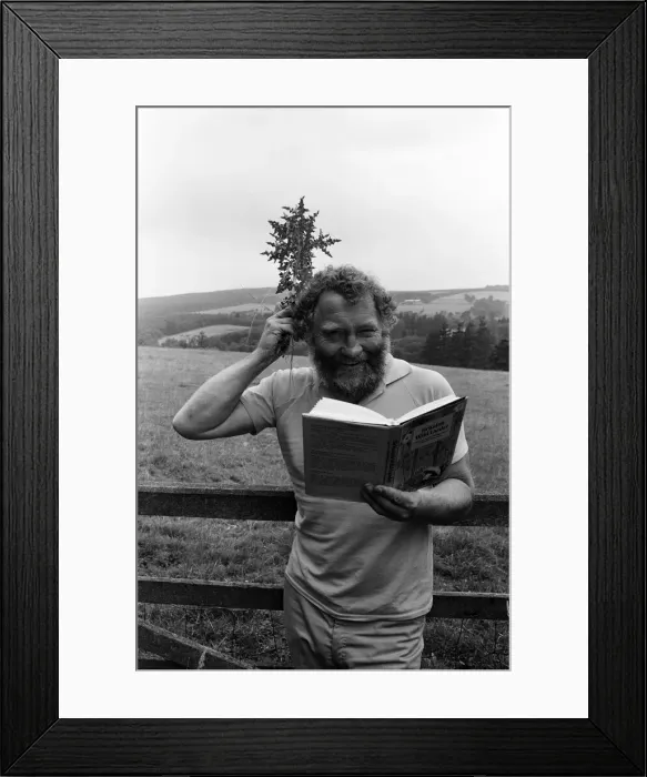 Framed Print : Herb food feature by broadcaster and environmentalist David Bellamy. 13th August 1980 Framed Print : Herb food feature by broadcaster and environmentalist David Bellamy. 13th August 1980