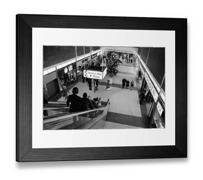 Framed Print : Cleveland Centre during the Christmas period. Middlesbrough, North Yorkshire, 1972