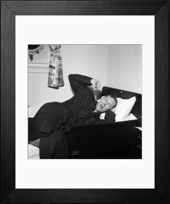 Framed Print : Bill Haley on his first visit to England which was largely sponsored by the Daily Mirror Framed Print : Bill Haley on his first visit to England which was largely sponsored by the Daily Mirror