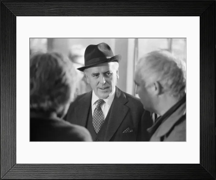 Framed Print : Behind the scenes filming of Minder, a British comedy drama TV Series set in the London Framed Print : Behind the scenes filming of Minder, a British comedy drama TV Series set in the London