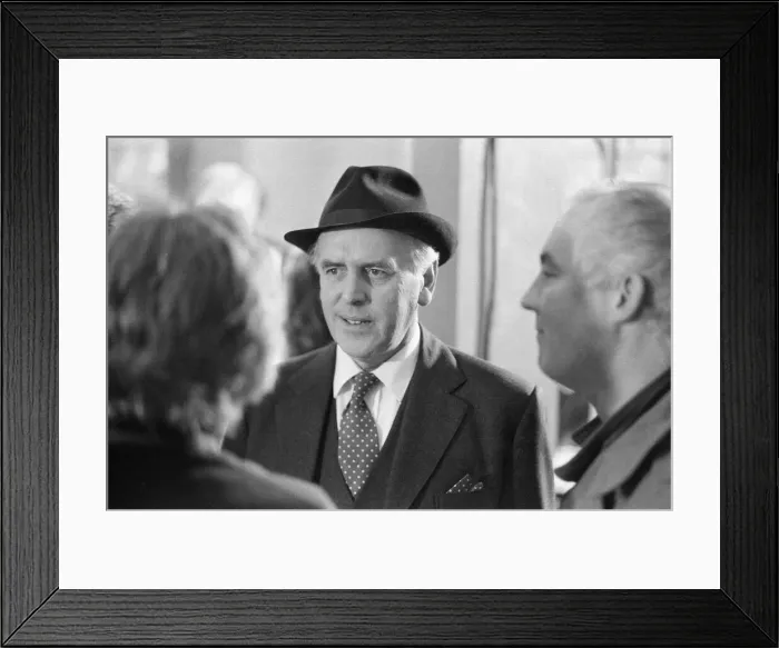 Framed Print : Behind the scenes filming of Minder, a British comedy drama TV Series set in the London