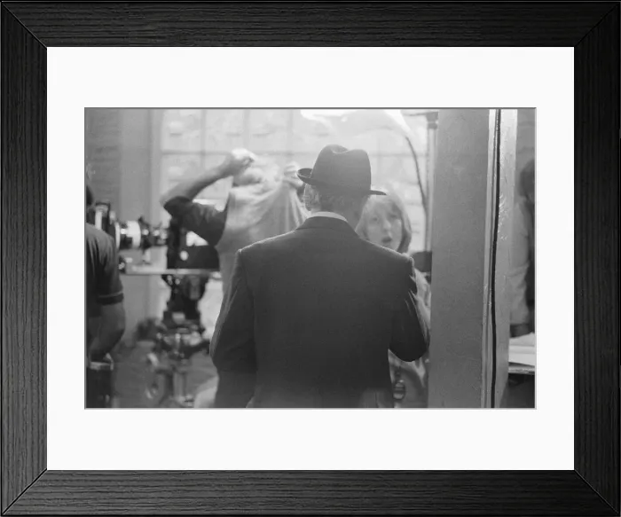 Framed Print : Behind the scenes filming of Minder, a British comedy drama TV Series set in the London Framed Print : Behind the scenes filming of Minder, a British comedy drama TV Series set in the London