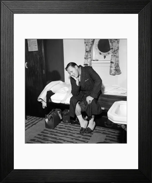 Framed Print : Bill Haley on his first visit to England which was largely sponsored by the Daily Mirror Framed Print : Bill Haley on his first visit to England which was largely sponsored by the Daily Mirror