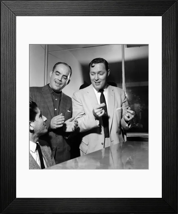 Framed Print : Bill Haley on his first visit to England which was largely sponsored by the Daily Mirror Framed Print : Bill Haley on his first visit to England which was largely sponsored by the Daily Mirror