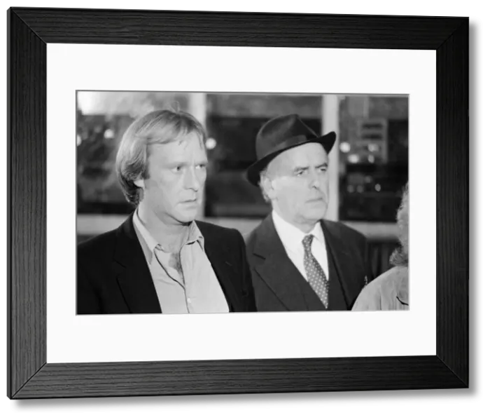 Framed Print : Behind the scenes filming of Minder, a British comedy drama TV Series set in the London