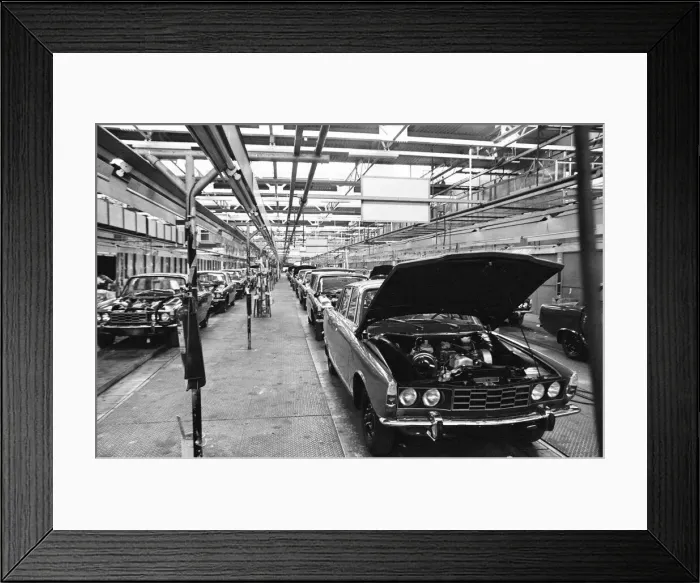 Framed Print : Strike action at Rover, assembly line deserted, in support of the first official one day Framed Print : Strike action at Rover, assembly line deserted, in support of the first official one day