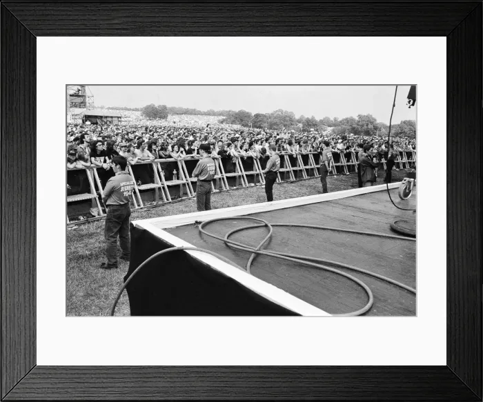 Framed Print : Glastonbury Festival 1994. General scenes. Picture shows the security in Framed Print : Glastonbury Festival 1994. General scenes. Picture shows the security in