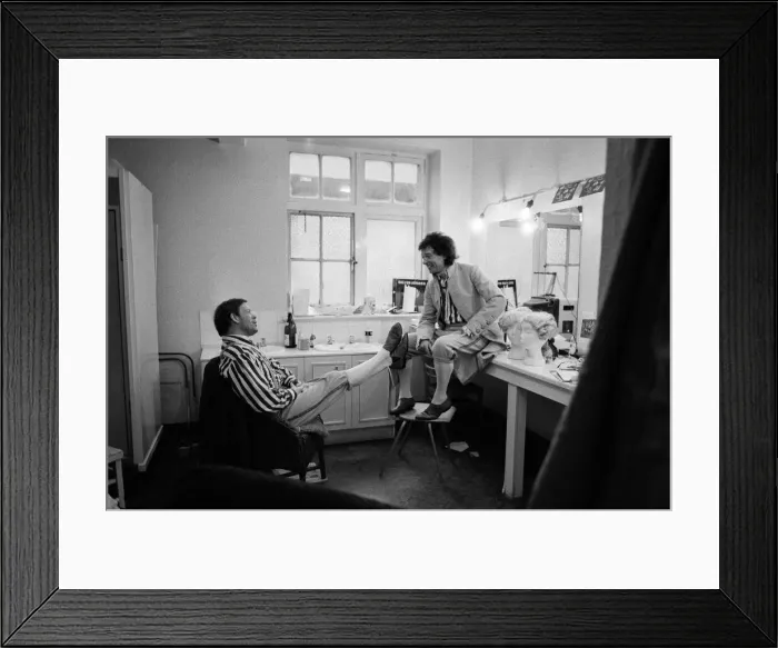 Framed Print : Backstage at the Empire Theatre, Liverpool, during the Cinderella pantomime Framed Print : Backstage at the Empire Theatre, Liverpool, during the Cinderella pantomime