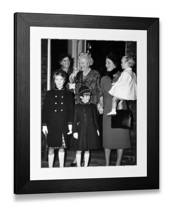 Framed Print : Lady Churchill with Mrs Mary Soames, and the Soames children, Rupert Christopher 1 Framed Print : Lady Churchill with Mrs Mary Soames, and the Soames children, Rupert Christopher 1