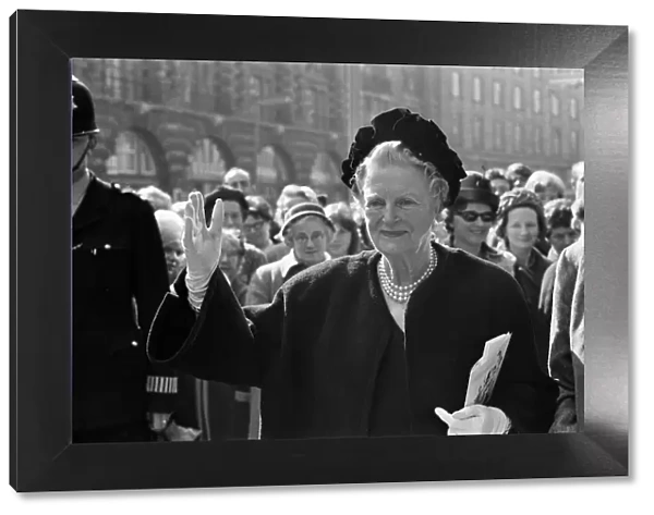 Lady Churchill on her 80th birthday. 1st April 1965