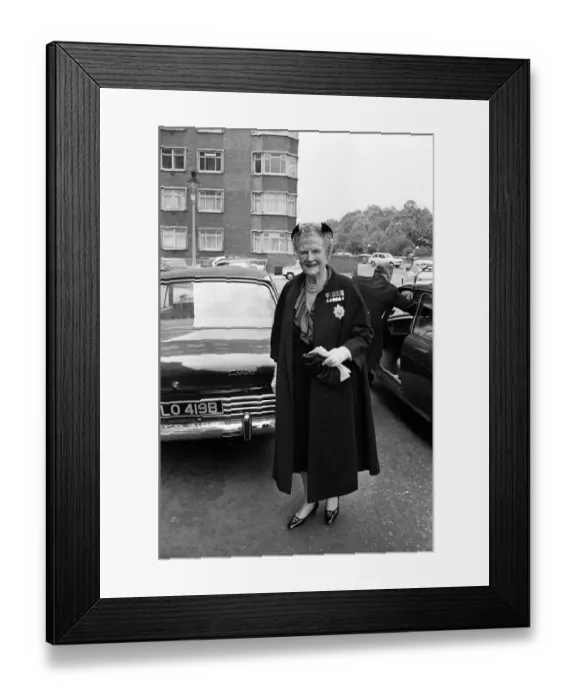 Framed Print : Lady Churchill, wife of the late Sir Winston Churchill. 23rd June 1967