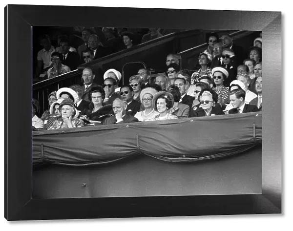 Lady Churchill pictured at Wimbledon. 28th June 1961