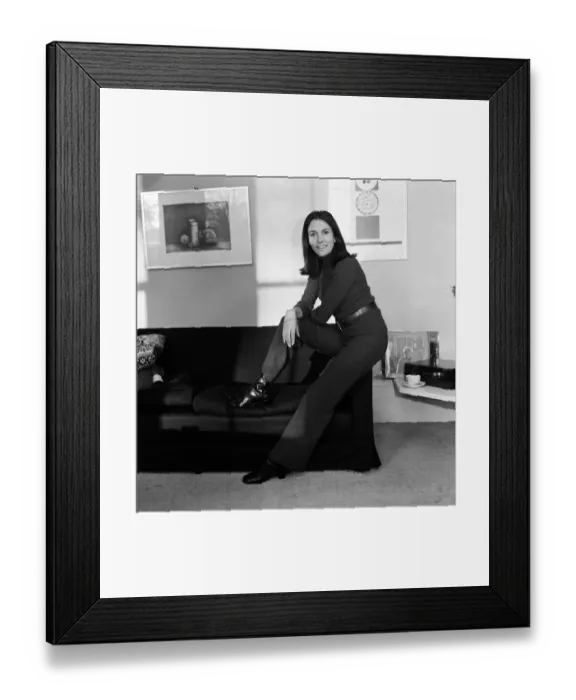 Framed Print : Joan Bakewell, of Late Night Line Up, with her book The New Priesthood Framed Print : Joan Bakewell, of Late Night Line Up, with her book The New Priesthood